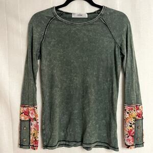 ABLE Women's Floral Long Sleeve Top Size S/M